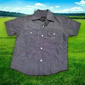 Swiss Cross Boys Shirt Sz 3T‎ Dark Blue Button Up Front Pockets Dress Casual